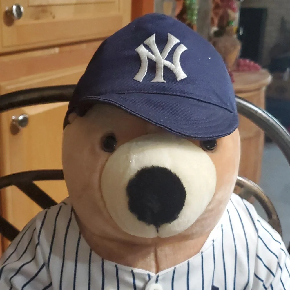 NY Yankees 22" Large Stuff Animal Bear 1993 Pro Bear Baseball Bat Inaugural VGUC - Picture 2 of 7